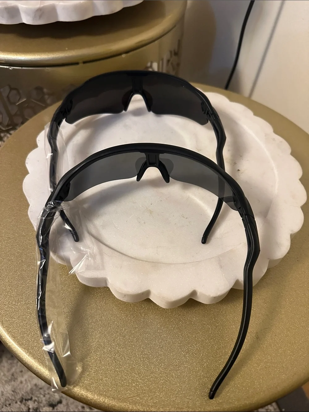 Kids Sport Sunglasses - Black and Blue Mirror Lenses